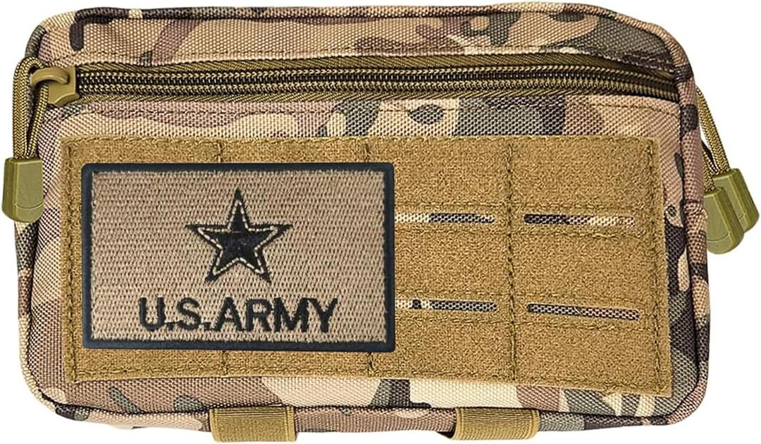 Tactical Admin Pouch, Molle Utility Pouch, Premium Quality Nylon 1000d Materials Tactical Vest Pouch, Multi-Purpose EDC Pouch Organizer (Camaflouge)