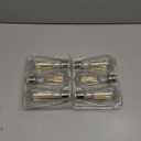 Ascher Vintage LED Edison Bulbs, 6W, Equivalent 60W, Non-Dimmable, Daylight 5000K, 700Lumens, ST58 Antique LED Filament Bulbs with 80+ CRI, E26 Medium Base, Clear Glass, Pack of 6