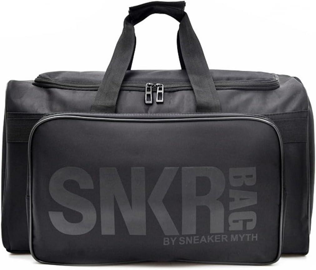 Sneaker Storage Bag Travel Duffel Bag with Shoe Compartment Waterproof Basketball Soccer Training Bag Multi-Function Sports Duffel Bags for Men and Women Travel Sports Fitness-Black