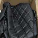 NOKINS 4PCS Golf Cart Diamond Seat Covers Kit,Front and Rear Seat Covers for Club Car Precedent/EZGO TXT/Yamaha Original Regular Seat Cushion (Black&Black Stitching, Fit Yamaha Drive/Drive 2)