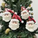 4Pcs Christmas Tree Hanging Ornaments, Christmas Tree Doll Decoration, New Cute Santa Claus Hanging Pendant for Walls Windows Doors Home Party Garden