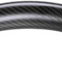 JSWAN Real Carbon Fiber Steering Wheel Cover for Tesla Model 3 2017 to 2023 Model Y 2020 to 2024 Steering Wheel Trim Cover Steering Wheel Wrap Protector Interior Accessories (Matte Black Upper Part)