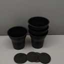 DEDU Bed Risers 6 Inch Heavy Duty 4 Pack, Furniture Risers with Caster Pads Supports Up to 6600 Lbs, Round Couch Risers for Sofas, Couch, Desk (Black)