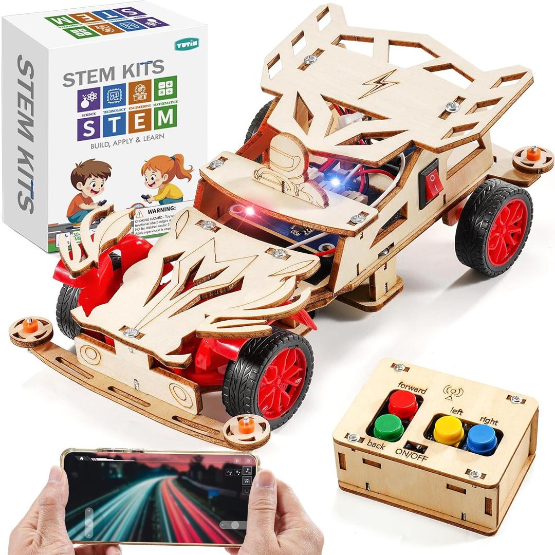 STEM Kits for Kids Age 8-10, STEM Toys for Boys 8-13, Remote Control Model Car Building Kits, Wood 3D Puzzles 8-12, Science Crafts Projects, Gifts for 8 9 10 11 12 13 14 Year Old Teen Boys Girls
