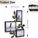 4x6,5x7 Vintage Black Collage Metal Picture Frames, 3-Pack Photo Collage Frame for Wall Decor,H 14 inch x W 14.6 inch