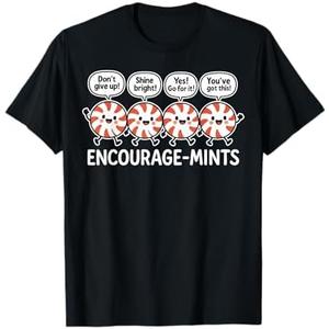 Encourage-Mints Positivity Funny Cute Kawaii Peppermint Pun T-Shirt.2XL