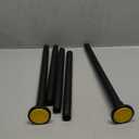 Modern Minimalist 60 in. Straight Shower Rod Set in Matte Black