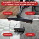 Universal Vacuum Attachments Hardfloor Brush and Replacement Accessories for Vacuum Cleaners - Horsehair Hardwood Floor Attachments and Vacuum Hose Adapter Kit - Vacuum Attachments for Car Detailing
