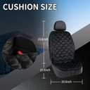 ESMING Driver and Passenger Car Seat Cushion for Full Back and Seat-Black