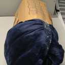 Bedsure GentleSoft Sherpa Fleece Blanket Queen Size for Bed, Non-Heated, Thick and Warm Throw for Women and Men, Soft Fuzzy Plush Weight Queen Blanket for Winter, Navy, 90x90 Inches