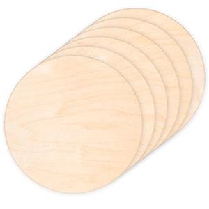 6 Pack 14 Inch Wood Rounds Circles for Crafts, Unfinished Wood Circles Wood Sign Blank, Wooden Discs for DIY Crafts, Door Hangers and Christmas Decoration