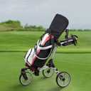 Caddytek CaddyLite Auto+360 Golf Push Cart - 4 Wheel Lightweight Foldable Golf Pushcart with Auto Folding, 360° Swivel Front Wheel, Aluminum Frame, EVA Wheels, Foot Brake, Umbrella & Drink Holder