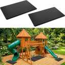 2 Pack Outdoor Playground Safety Mats, Black, 39" L x 20" W
