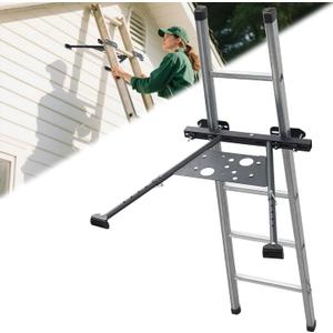 Ladder Stabilizer, Ladder Stabilizer for Roof, Wall Ladder Standoff Premium Steel, Adjustable Leg 20.4-29.5" Ladder Stabilizer withstands 300 LBS Weight Rating (Black)