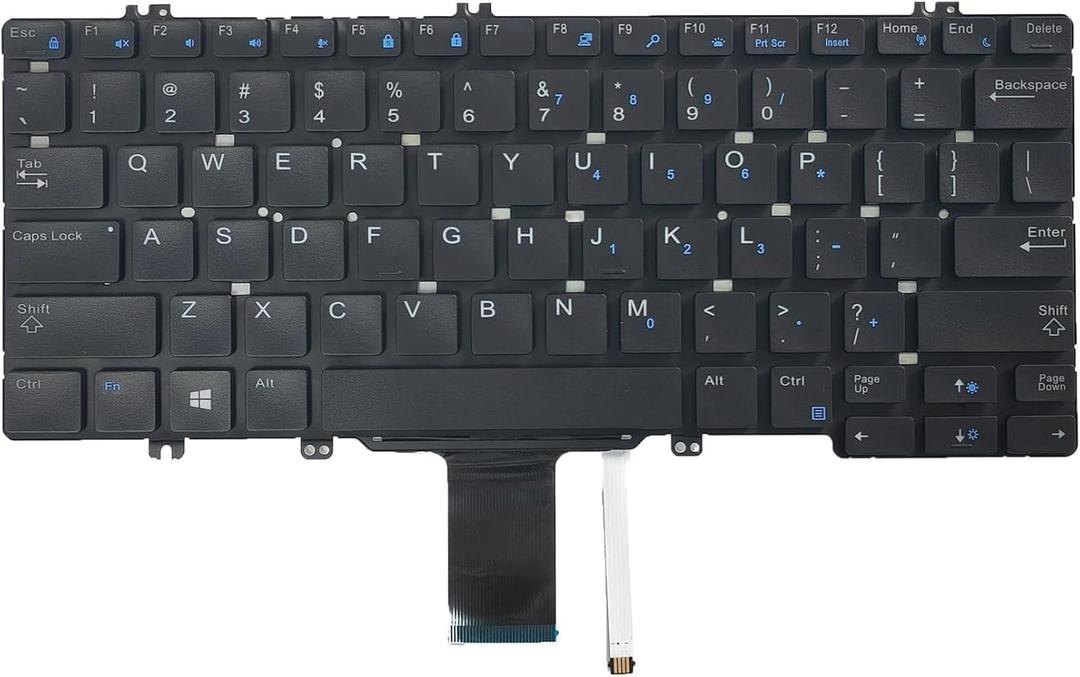 Replacement Keyboard for Dell Latitude 5290 7280 7290 7390 5280 5289 2-in-1 7380 7390 2-in-1 Series Laptop with Backlit Keyboard US Layout P/N: PK131S51B00 V160325BS