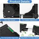 Mini Fridge Stand with Silicone Mat, Adjustable Height 4.1-5.1" Washer and Dryer Stand Base with 24"x24" Silicone Drip Tray Mini Refrigerator Stand Base for Furniture Portable Appliance Pedestal Black