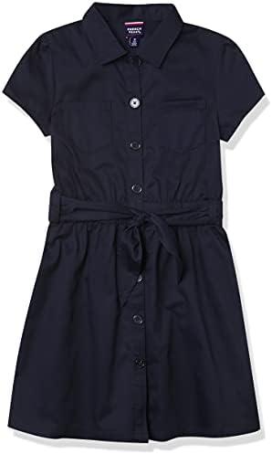 French Toast Girls' Short Sleeve Safari Dress 12
