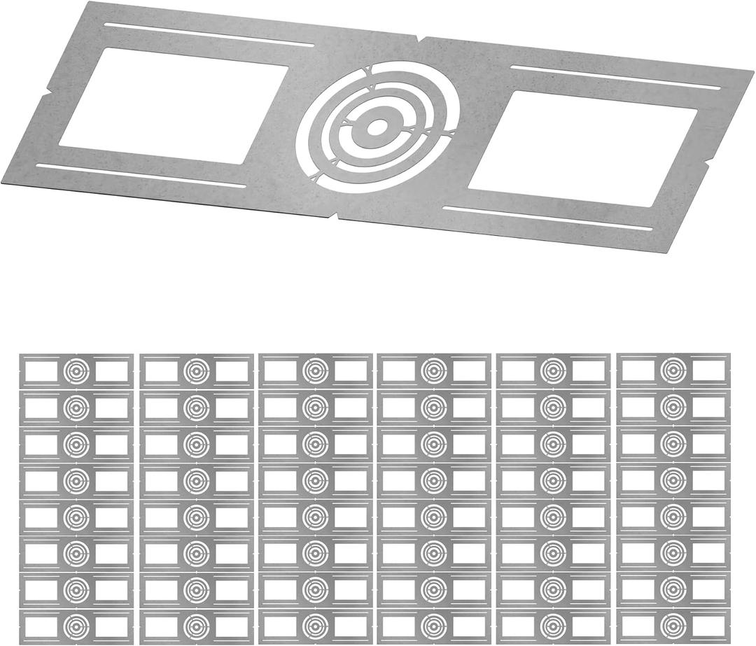 48 Pack New Construction Mounting Plate for 3/4/6 inch Recessed Lighting, Galvanized Steel Plate Compatible with Round Led Ceiling Light & Wafer Light, Mounting Bracket for Home Lighting Installation