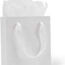 Aosric 30 Pack 6x3x7.5 In White Gift Bags  Small Sturdy & Reusable Premium Gift Bags for Boutique Gift, Party Favors, Weddings, Birthdays, Christmas and Holidays