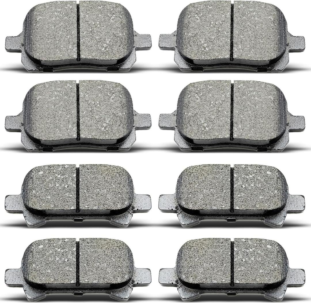 8Pcs Ceramic Front Rear Brake Pad Set Fit For 2000-2004 For Toyota Avalon,2000-2001 For Toyota For Camry,2000-2003 For Toyota Solara