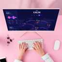 SKitphrati Pink 24 inch Gaming Monitor 200Hz Refresh Rate FHD 1080p Resolution Fast IPS Panel 1ms GTG Response Time Adaptive Sync Built-in Speakers Pink Monitor