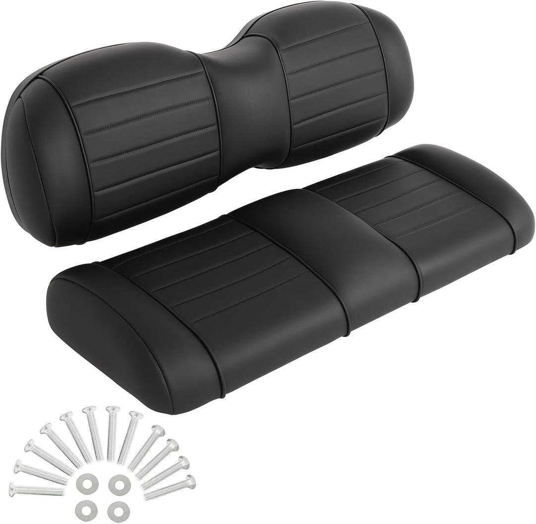 SCITOO Golf Cart Seat Cushion for EZGO TXT Front Seat Soft Comfortable Seat Cuhsion Replacement, Luxury Seat - Black