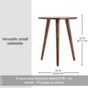 MH London Tri Pin Side Table I Handmade Natural Mango Wood, Naturally Moisture Resistant, Maintenance Free I 16" x 16" x 18" I Tora, Walnut