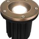 GKOLED 1-Pack Outdoor Brass Well Lights, Low Voltage LED In Ground Light
Landscape Lighting, IP67 Waterproof Up Light for Garden Trees Bushes, 12V 5W 2700K, with MR16 Bulb and Swivel Base, Open Top