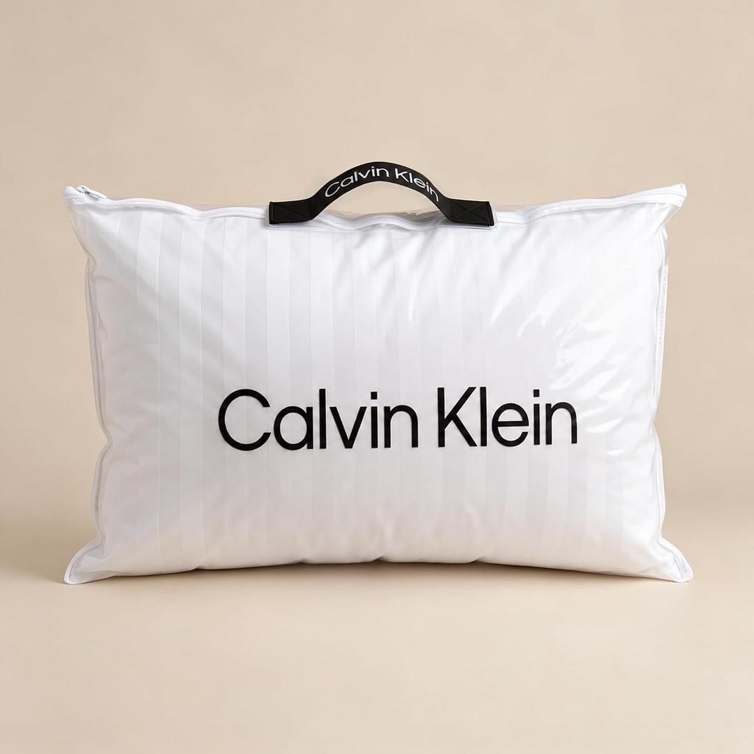 Calvin Klein 650 Fill Power Feather Down Bed Pillow King Size, Made in USA