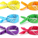 21 Inch Assorted Neon Bandana 12 Pack, Assorted Neon Bandana in Bulk