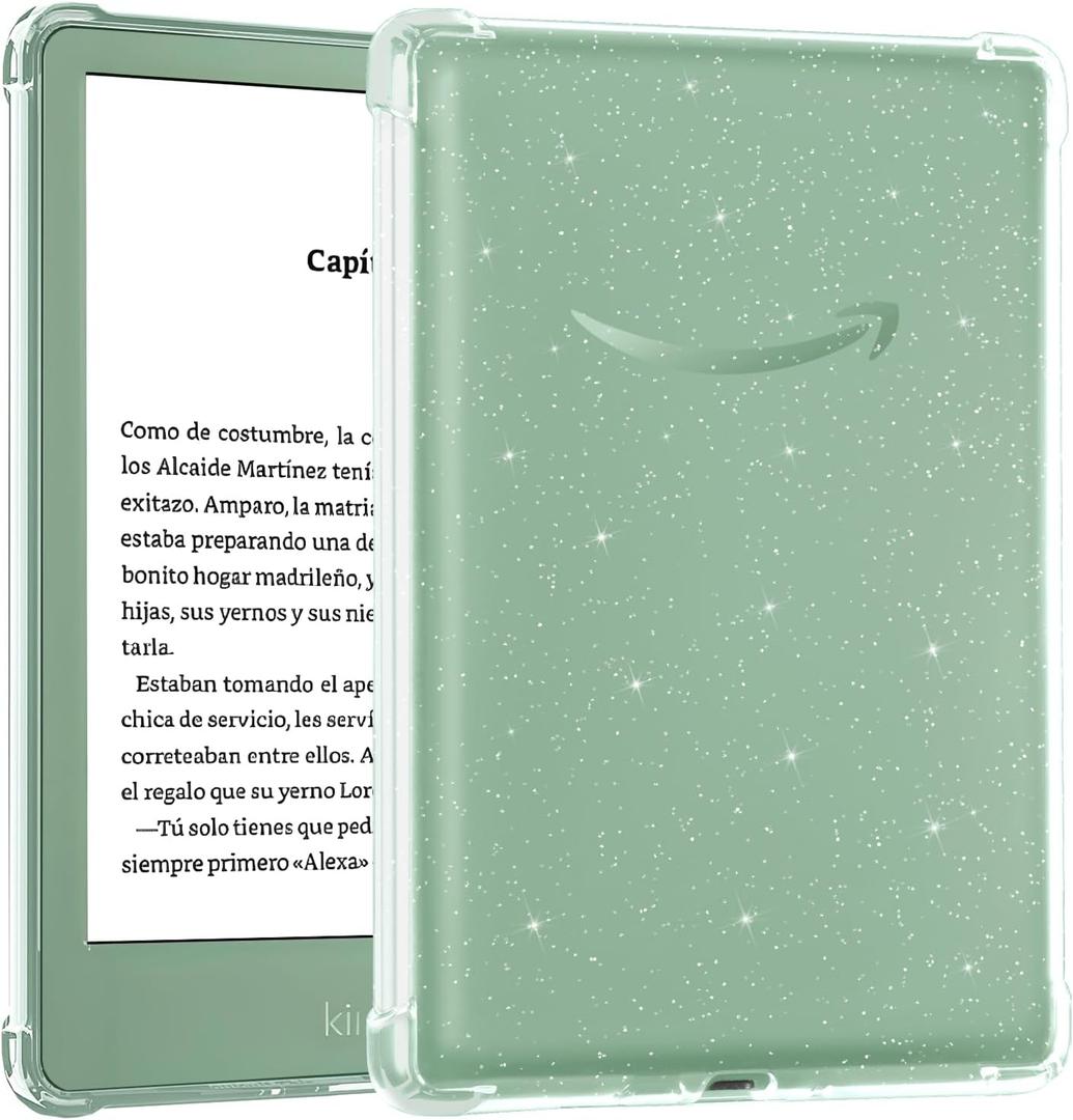 CoBak Clear Case for 6" Kindle 2024 and 2022 (11 Generation) - Ultra-Slim Soft TPU Transparent Cover, Lightweight & Durable Protection, Geometric Prism