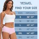 YESWEL Incontinence Underwear For Women, Reusable Washable Leak-proof Lightweight Briefs for Postpartum, Bladder Leak, 5 Pack (Multicolor01, Medium)