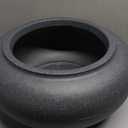 HC Companies Versatile 21 Inch Round Natural Decorative Plastic Outdoor Garden Hose Storage Pot with Side Hole for Faucet Connection, Granite