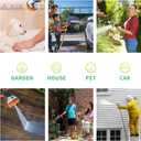 Water Hose Nozzle Heavy Duty with 8 Spray Patterns, Water Hose Sprayer Nozzle with Water Flow Thumb Control, Labor-saving Buckle & Front Trigger, for Watering Plants, Washing Cars & Pets