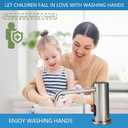 Automatic Soap Dispenser Touchless for Kitchen and Bathroom, Sink Built in Commercial Electric Soap Dispenser,Upgraded Infrared Sensors Brass Material, with Bottle and Pump 33.81oz/1000ml
