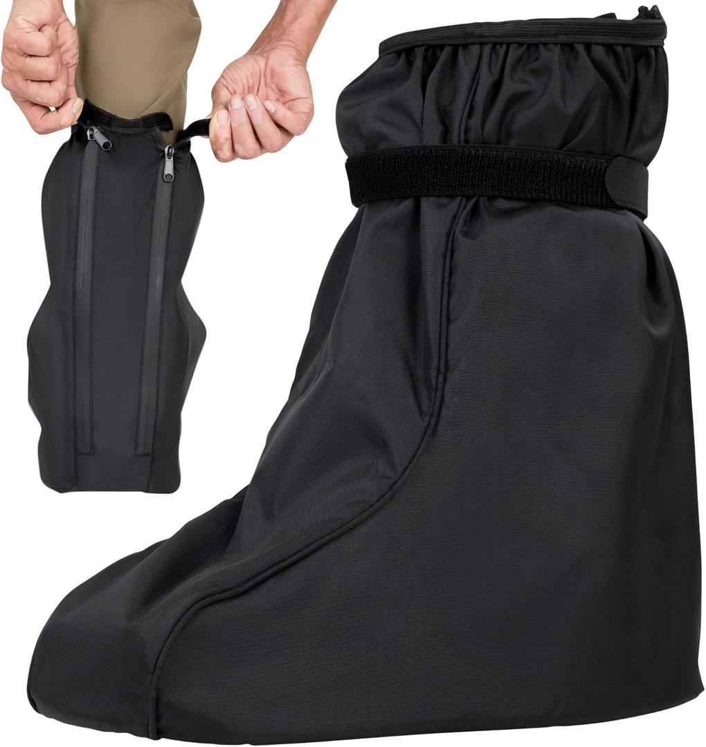 Vive Walking Boot Cover Waterproof - for Medical Orthopedic Brace & Cast, Fractured Foot Accessories - Prevents Moisture, for Outdoor, Rain, Snow Protection - Non-Slip, Adjustable (Medium)