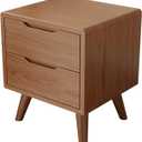 Mid Century Modern Nightstand,Walnut Nightstand,Solid Wood nightstand,Wood End Table,Multi-Functional Bedside Table for Living Room and Study, for Bedroom, Living Room, Office (Walnut)