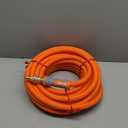 YAMATIC Heavy Duty Garden Hose 5/8 in x 50 ft with Swivel Fitting, Super Flexible Water Hose, All-weather, Lightweight, Burst 600 PSI (50' (feet) Male to Female with Swivel, Orange)