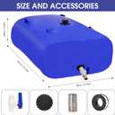 500L/132gal Foldable Water Bladder Storage Container - Large Capacity Soft Water Bag for Drought Resistance, Fire Prevention, and Emergency Water