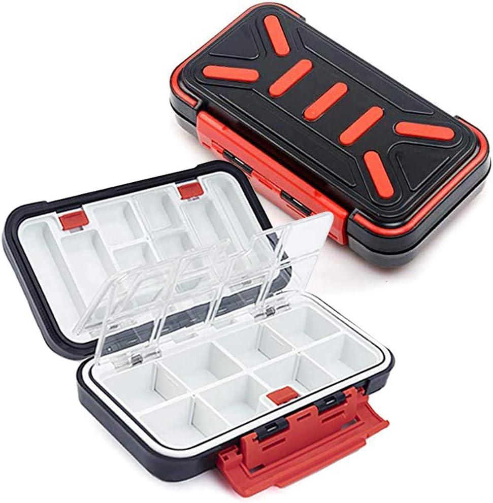 YUKI Fishing Lure Boxes, Bait Storage Case Fishing Tackle Storage Trays Accessory Boxes Thicker Plastic Hooks Organizer for Vest Casting Fly Fishing (Black - M) YUKI Fishing Lure Boxes, Bait Storage Case Fishing Tackle Storage Trays Accessory Boxes Thicker Plastic Hooks Organizer for Vest Casting Fly Fishing (Black - M)