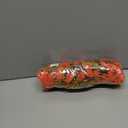 Fake Mums Artificial Fall Hanging Flowers for Outdoors Decoration, 2 PCS Fake Silk Morning Glory with Brown Eucalyptus UV Resistant Plants for Wall Home Porch Patio Balcony Yard Decor (Orange)