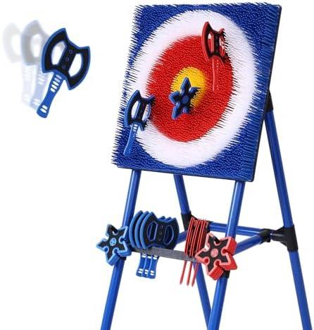 Axe Throwing Bristle Target with 8 Throwing Axes Set, Axe Throwing Game for Backyard, Indoor &Outdoor, Yard Games, Carnival Games