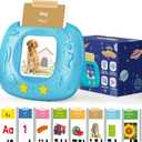 Toddlers Bilingual Spanish & English Talking Flash Cards with 288 Sight Words, Speech Therapy Toys for 3 4 5 6 Years Old Boys and Girls, Learning Educational Kids Gifts (Blue)