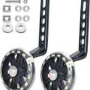 Flash Training Wheels for 12 14 16 18 20 Inch Kids BikeHeavy Duty Training Wheels for Single Speed Bicycle (Black)