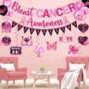 Breast Cancer Party Decorations,Pink Ribbon Hanging Swirls Breast Cancer Awareness Decorations Ceiling Hanging for Breast Cancer Awareness Month Decorations