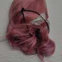 Short Bob Wigs with Bangs for Women Loose Wavy Wig Curly Wavy Shoulder Length Bob Synthetic Cosplay Wig for Girl Colorful Costume Wigs (Lovely Pink)
