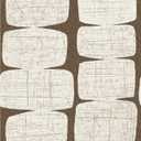 RoomMates RMK12349PL Mid-Century Beads Peel and Stick Wallpaper, Brown