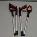 2-Pack Grabber Reacher Tool, 32 Inch Extra Long Foldable Pick Up Stick with Strong Grip Magnetic, 360°Rotating Anti-Slip Jaw, Trash Claw Grabber Tool, Trash Picker Tool for Outdoor & Indoor (Red)