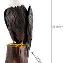 chisheen Bald Eagle Outdoor Metal Yard Art Statue and Sculpture for Garden Lawn Patio Living Room Decoration