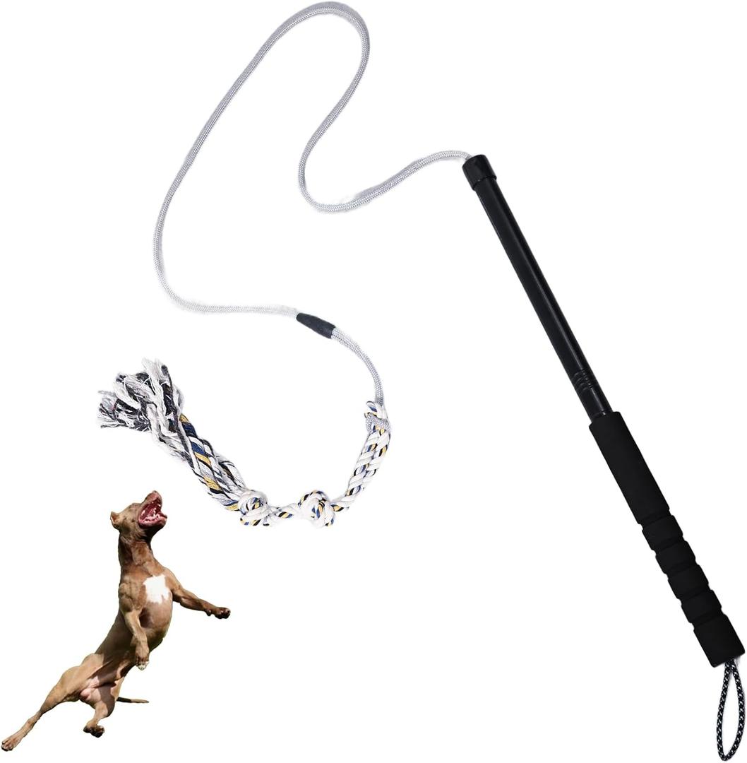Flirt Pole for Dogs Interactive Dog Toys Durable Heavy Duty Dog Flirt Pole Suitable for Small and Medium Dogs Great Exercise and Training Tool Multifunction Dog Enrichment Toys